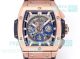 Swiss 4700 Clone Hublot Spirit of Big Bang 45mm Rose Gold Blue Leather Strap Watch (2)_th.jpg